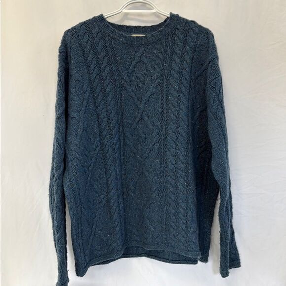 St John Bay Men's Blue Cable Knit Sweater Sz large - Picture 1 of 2